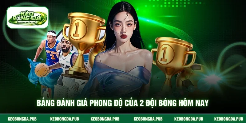 Bảng đánh giá phong độ của 2 đội bóng hôm nay