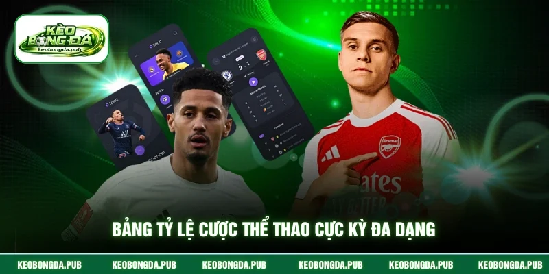 Bảng tỷ lệ cược thể thao cực kỳ đa dạng