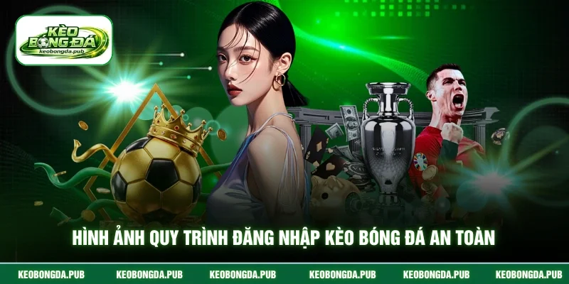 Hình ảnh quy trình đăng nhập kèo bóng đá an toàn