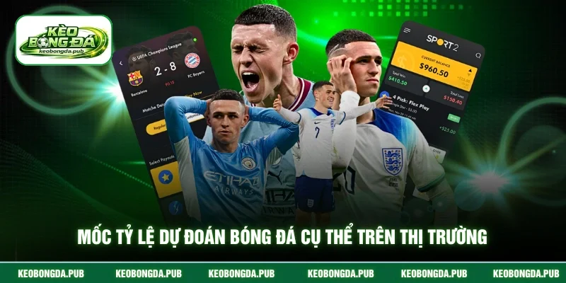 Mốc tỷ lệ dự đoán bóng đá cụ thể trên thị trường